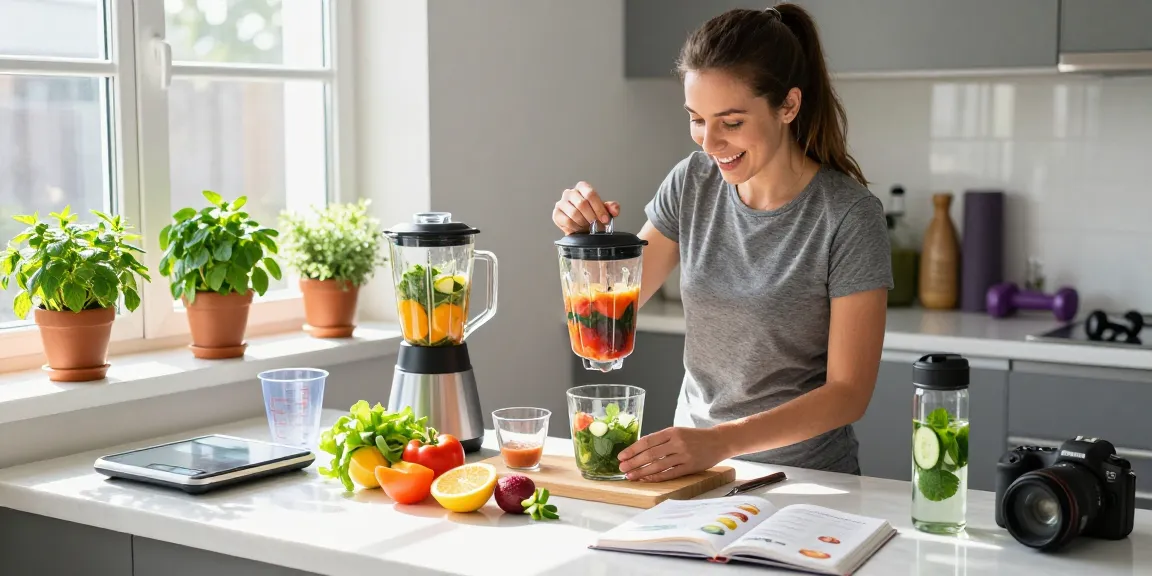 Creating delicious erecsure smoothies in a bright kitchen