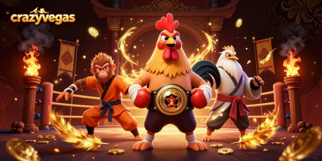 Experience epic battles at crazyvegas with Muay Thai champions amidst a dazzling casino scene.